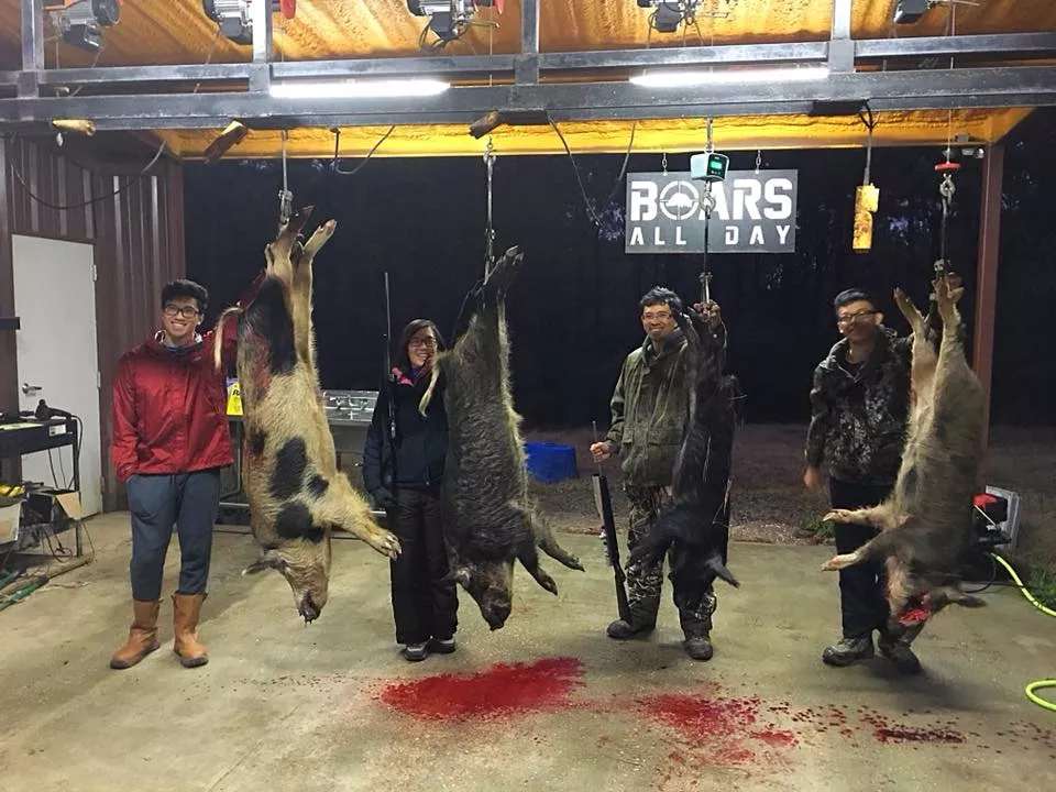 Hunters with kills at Boars All Day
